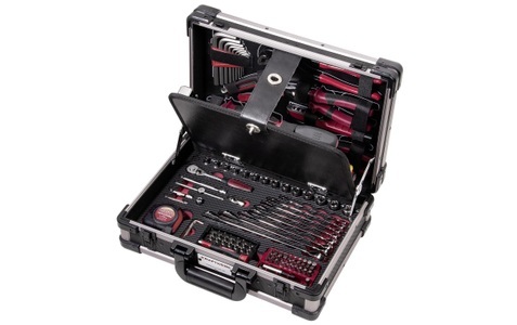 Kraftwerk, 123-t. Profi-Alu-Werkzeugkoffer KW, Kraftwerk Profi-Alu-Werkzeugkoffer - 123-tlg. - Braun