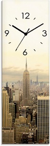 Artland, Artland Wanduhr »Skyline Manhattan - New York«, Artland Wanduhr »Skyline Manhattan - New York«, wahlweise mit Quarz- oder Funkuhrwerk, lautlos ohne Tickgeräusche