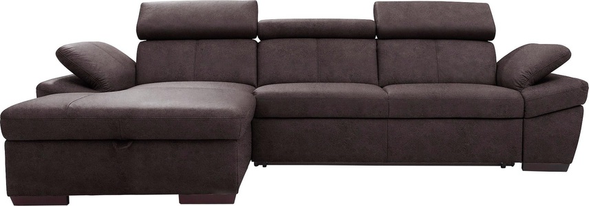 exxpo - sofa fashion Ecksofa, inklusive Kopfteil- und Armteilverstellung, wahlweise mit Bettfunktion