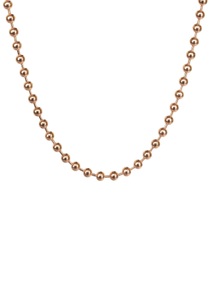 FIRETTI, Firetti Edelstahlkette »Kugelkettengliederung, 3, 0 mm breit«, Firetti Edelstahlkette »Schmuck Geschenk, Kugelkettengliederung, 3,0 mm breit, roségoldfarben«, Made in Germany