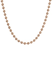 FIRETTI, Firetti Edelstahlkette »Kugelkettengliederung, 3, 0 mm breit«, Firetti Edelstahlkette »Schmuck Geschenk, Kugelkettengliederung, 3,0 mm breit, roségoldfarben«, Made in Germany