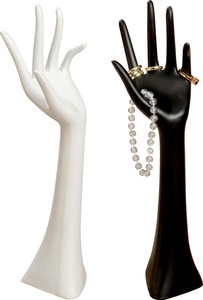 Boltze, BOLTZE Schmuckständer »Hand« (Set, 2-tlg.), my home Schmuckständer »Hand«, (Set, 2 St.), in den Farben weiss und schwarz