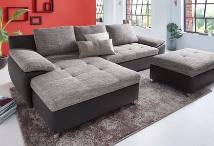 SIT&MORE, sit&more Ecksofa »Labene«, sit&more Ecksofa Labene, wahlweise mit Bettfunktion und Bettkasten, inkl. Rückenkissen