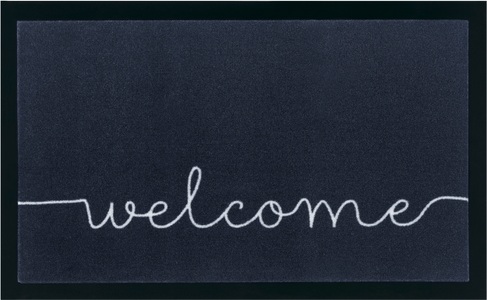 Hanse Home, Fussmatte, »Cozy Welcome«, HANSE Home, rechteckig, Höhe 5 mm, maschinell getuftet, Hanse Home Welcome 45 cm x 75 cm, Crème/Dunkelgrau