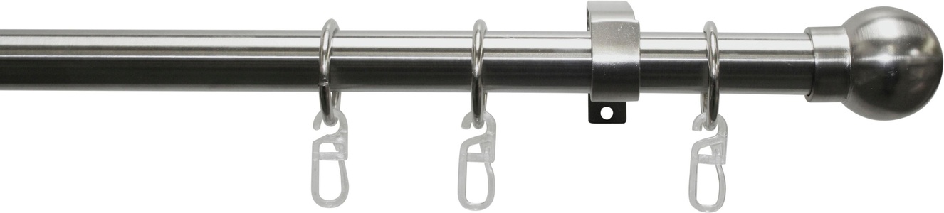Gardinia, Gardinenstange, GARDINIA, Fixmass, GARDINIA Gardinenstange »Gardinenstangen Set Metall«, 1 läufig-läufig, Fixmass, 1-Lauf