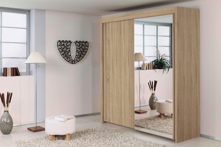 Dialog, Dialog Schwebetürenschrank »Imperial«, in 8 Breiten und 3 Höhen, rauch Schwebetürenschrank »Imperial«, in 8 Breiten und 3 Höhen