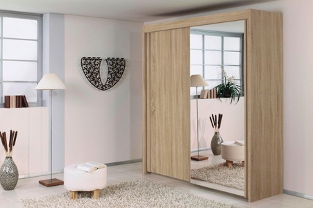 Dialog, Dialog Schwebetürenschrank »Imperial«, in 8 Breiten und 3 Höhen, rauch Schwebetürenschrank »Imperial«, in 8 Breiten und 3 Höhen