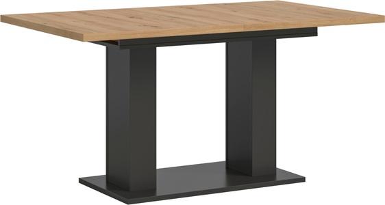 INOSIGN Esstisch »Motus, ausziehbar 150 -190 cm, inklusive 40 cm Einlegeplatte«, (Set, 1 St.), Doppelsäulengestell mit Bodenplatte, Tisch, Esstisch, Küche