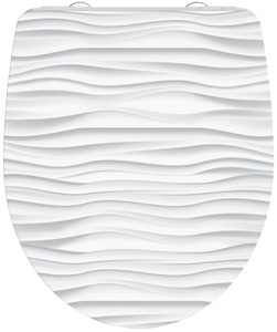 SCHÜTTE, SCHÜTTE WC-Sitz »White Wave«, mit Absenkautomatik, Schütte WC-Sitz »White Wave«, Duroplast, mit Absenkautomatik und Schnellverschluss, High Gloss