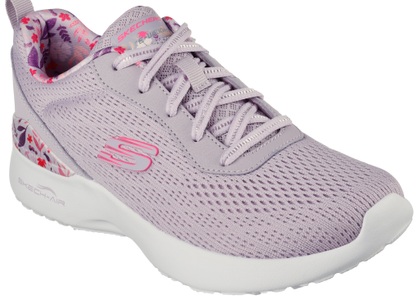Skechers, Skechers Sneaker »SKECH-AIR DYNAMIGHT LAID OUT«, mit buntem Print an der Ferse, Skechers Schnürschuh und Socken zum Spezialpreis flieder