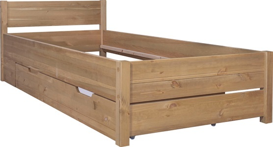 HOME AFFAIRE, Home affaire Einzelbett »Bastian«, aus massivem Kieferholz, in diversen Breiten, 