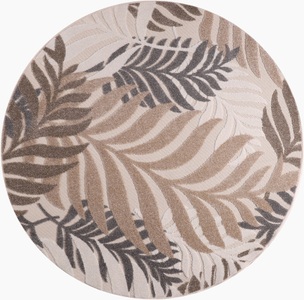 Sanat, Sanat Teppich »Floral«, rund, 6 mm Höhe, In- und Outdoor geeignet, florales Design, Balkon, Terasse, Sanat Teppich »Floral Outdoor«, rund, 6 mm Höhe, In- und Outdoor geeignet, florales Design, Balkon, Terasse