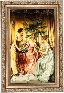 MorgenLand, morgenland Wandteppich »Bild-Teppich Figurativ 115 x 80 cm«, rechteckig, 0,7 mm Höhe, Unikat mit Zertifikat, morgenland Wandteppich »Bild-Teppich Figurativ 115 x 80 cm«, rechteckig, 7 mm Höhe, Unikat mit Zertifikat