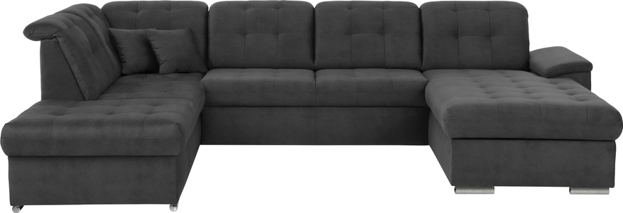 exxpo - sofa fashion, exxpo - sofa fashion Wohnlandschaft, (4 St.), 6x Kopfteilverstellung, Wahlweise mit Bettfunktion und Bettkasten, exxpo - sofa fashion Wohnlandschaft »Durango, aufwendige Sitz- und Rückenverarbeitung, bequem, U-Form« inkl. Kopfteilverstellung, wahlweise mit Bettfunktion und Bettkasten