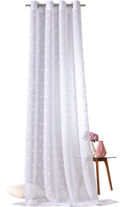 Weckbrodt, Weckbrodt Vorhang »Julina«, (1 St.), Ösenschal, Gardine, transparent, Leinen, mit Pompoms, Weckbrodt Gardine »Julina«, (1 St.), Ösenschal, Gardine, transparent, Leinen, mit Pompoms, Store