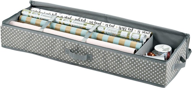 Zeller, Zeller - Geschenkpapier-Organizer Polyester - 90 x 12 x 30 cm, Zeller Present Aufbewahrungsbox, (Geschenkpapier-Organzier), aus Polyester
