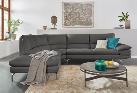 CALIA ITALIA, CALIA ITALIA Ecksofa »Dave«, Ottomane wahlweise links oder rechts, in zwei Lederqualitäten, CALIA ITALIA Ecksofa »Dave, italienisches Designsofa L-Form, erstklassiger Sitzkomfort«, Ottomane wahlweise links oder rechts, in zwei tollen Lederqualitäten