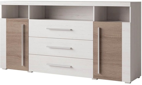 SERIE ROGER, Sideboard »Serie Roger«, Breite 182cm, INOSIGN Sideboard »Roger,Breite 182cm, stilvolle Schrank, 2 Holztüren 3 Schubladen«, Kommode mit viel Stauraum, Einlegeböden verstellbar