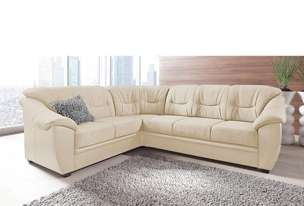 SIT&MORE, sit&more Ecksofa, sit&more Ecksofa »Savona L-Form, B: 262 cm« optional Bettfunktion, Federkern