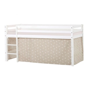 Hoppekids, Hoppekids Hochbett »ECO Dream, Kinderbett, Spielbett, Halbhohes Bett aus Massivholz«, inkl. Vorhang-Set Pets Silberfarbengrau, Bettgrösse & Matratze wählbar, Hoppekids Hochbett »ECO Dream, Kinderbett, Spielbett, Halbhohes Bett aus Massivholz«, inkl. Vorhang-Set Creator, Bettgrösse & Matratze wählbar