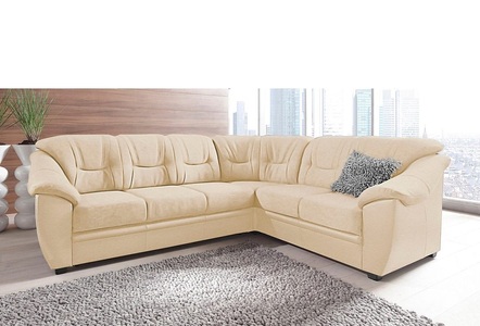 SIT&MORE, sit&more Ecksofa, sit&more Ecksofa »Savona L-Form«, wahlweise mit Bettfunktion, inklusive Federkern, frei im Raum stellbar