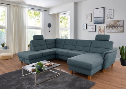 Home affaire Wohnlandschaft »Palmera«, Federkern, wahlweise mit Bettfunktion und mit/ohne Stauraum