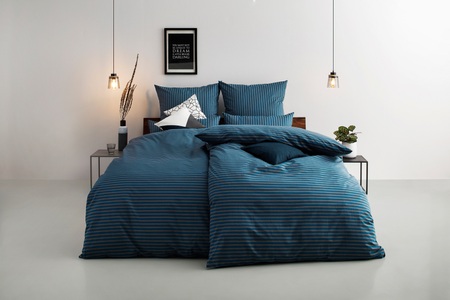 Bruno Banani, Bruno Banani Bettwäsche »Jassen in Gr. 135x200 oder 155x220 cm«, (2 tlg.), moderne Bettwäsche aus Baumwolle, Bettwäsche mit Streifen-Design, Bruno Banani Bettwäsche »Jassen«, moderne Bettwäsche aus Baumwolle, Bettwäsche mit Streifen-Design
