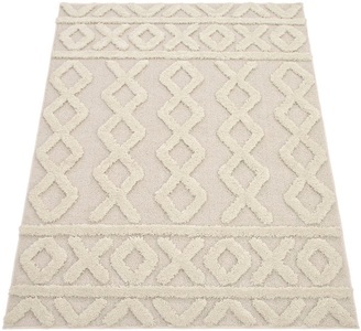 PACO HOME, Paco Home Hochflor-Teppich »Genua 743«, rechteckig, 34 mm Höhe, Uni Farben, Hoch-Tief Effekt, modernes Design, sehr weicher Flor, ideal im Wohnzimmer & Schlafzimmer, 