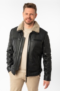 Mauritius Lederjacke »MMAlasko« mit Umlegekragen