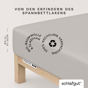 Schlafgut, Schlafgut Spannbettlaken »Premium«, (1 St.), nachhaltige Zero Waste Verpackung, Schlafgut Spannbettlaken »Premium«, nachhaltige Zero Waste Verpackung