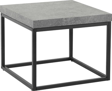INOSIGN, INOSIGN Beistelltisch »Denica«, (1 St.), mit Tischplatte in Beton Optik und schwarzes Gestell aus Metall, pflegeleichte Oberfläche, in verschiedenen Grössen erhältlich, Höhe 40,5 cm, 