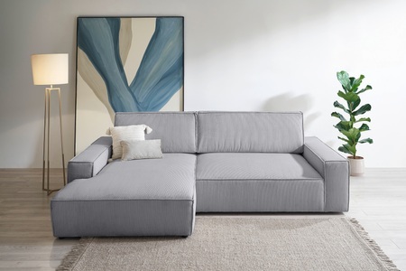 HOME AFFAIRE, Home affaire Ecksofa »NEU: SHERWOOD XXL 284, Big-Sofa L-Form, tiefe Sitzfläche 95 cm, Cord«, Recamiere rechts/links, als Schlafsofa stellbar, Cord u. Leinenoptik, Home affaire Ecksofa »NEU: SHERWOOD XXL 284, Big-Sofa L-Form, tiefe Sitzfläche 95 cm, Cord« Recamiere rechts/links, als Schlafsofa stellbar, Cord u. Leinenoptik