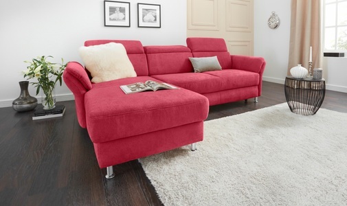 SIT&MORE, sit&more Ecksofa, sit&more Ecksofa »Avignon L-Form« Kopfteilverstellung, wahlweise mit Bettfunktion und Bettkasten