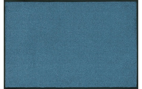 wash & dry, Fussmatte, wash+dry by Kleen-Tex Fussmatte »Stahlblau, 75 cm«, quadratisch, - mm Höhe