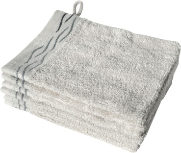 Dyckhoff, Dyckhoff Waschhandschuh »Wave«, (Set, 6 St.), Dyckhoff Waschhandschuh »Wave«, (Set, 6 St., 6er Set Waschhandschuhe 16 x 21 cm), mit Jacquard-Bordüre