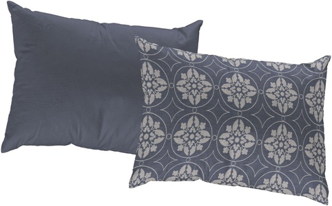 Adam elements, Adam Elements - ADAM - Kissenbezug Romantic Puligny 60 cm x 40 cm, Dunkelblau, Adam Dekokissen »Romantic Puligny A«, mit grossen Ornamenten, Wendekissenhülle ohne Füllung, 1 Stück