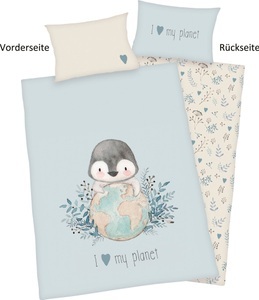 HERDING, Herding Renforcé Kinder-Wendebettwäsche Pinguin, Herding Kinderbettwäsche »Herding Pinguin 10«