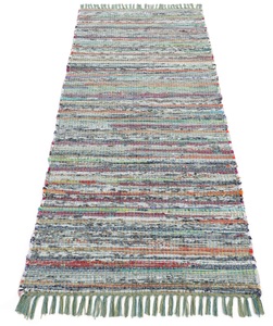 carpetfine Läufer »Kelim Chindi«, rechteckig, 6 mm Höhe, Flachgewebe Wendeteppich mit Fransen, Wohnzimmer
