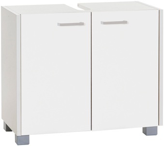 Schildmeyer, SCHILDMEYER Waschbeckenunterschrank »Laif«, Schildmeyer Waschbeckenunterschrank »Laif, Breite 59 cm«, Siphonausschnitt, Hochwertige Metallbeschläge