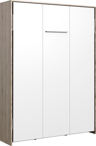 Wimex, Wimex Schrankbett »Juist«, MID.YOU Schrankbett 140/200 cm weiss, eichefarben , Juist , Metall , Birke , Schichtholz , 140 cm , Dekorfolie,Echtholz,Nachbildung , Federholzleisten verleimt , 001787055918