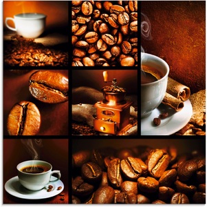 Artland Glasbild »Kaffee Collage«