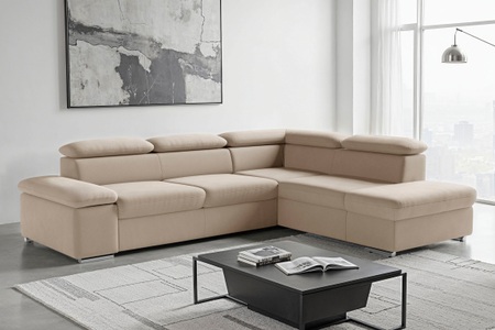 SIT&MORE, sit&more Ecksofa, sit&more Ecksofa »Valentine L-Form, B: 272 cm« mit Arm- & Kopfteilverstellung, optional mit Bettfunktion