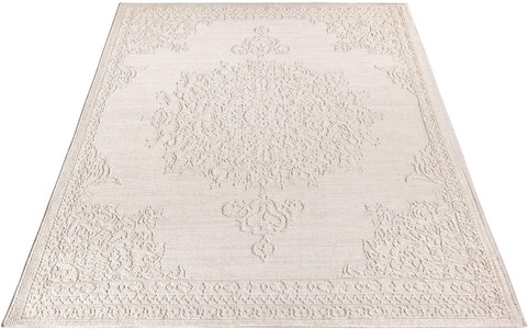 PACO HOME, Paco Home Teppich »Rimini 412«, rechteckig, Flachgewebe, Uni Farben, Hoch-Tief Effekt, In- und Outdoor geeignet, Paco Home Teppich »Rimini 412«, rechteckig, 4 mm Höhe, Flachgewebe, Uni Farben, Hoch-Tief Effekt, In- und Outdoor geeignet