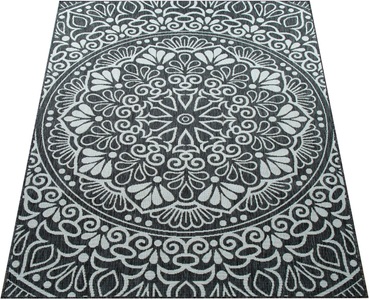 PACO HOME, Paco Home Teppich »Coco 205«, rechteckig, 4 mm Höhe, Flachgewebe, Paisley Muster, In- und Outdoor geeignet, ideal im Wohnzimmer & Schlafzimmer, Paco Home Teppich »Coco 205«, rechteckig, 4 mm Höhe, Flachgewebe, Paisley Muster, In- und Outdoor geeignet