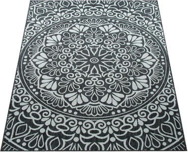 PACO HOME, Paco Home Teppich »Coco 205«, rechteckig, 4 mm Höhe, Flachgewebe, Paisley Muster, In- und Outdoor geeignet, ideal im Wohnzimmer & Schlafzimmer, Paco Home Teppich »Coco 205«, rechteckig, 4 mm Höhe, Flachgewebe, Paisley Muster, In- und Outdoor geeignet