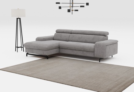 COTTA Ecksofa »Emma L-Form«, mit Kopfteilverstellung, wahlweise mit Bettfunktion & Bettkasten