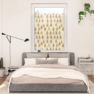 LICHTBLICK, LICHTBLICK Fensterfolie »Fensterfolie selbstklebend, Sichtschutz, Goldfarbenen Drops - Goldfarben«, LICHTBLICK ORIGINAL Fensterfolie »Fensterfolie selbstklebend, Sichtschutz, Golden Drops - Gold«, 1 St., blickdicht, glattstatisch haftend