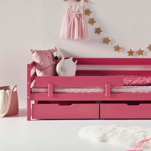 Hoppekids, Hoppekids Einzelbett »IDA-MARIE«, (Set), inklusive Matratze, wahlweise mit Absturzsicherung, Hoppekids Einzelbett »ECO Comfort Kinderbett, Kiefer Massivholz, Jugendbett inkl. Rollrost«, 70x160 cm, wahlweise in verschieden Farben/ Matratze/ Absturzsicherung