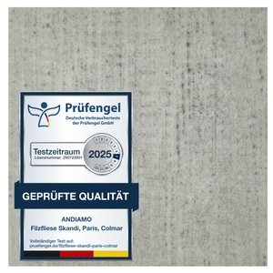 Andiamo Teppichfliese »Paris Nadelfilz«, quadratisch, 4 mm Höhe, 40x40 cm, selbstklebend, robust & strapazierfähig, 25 Stück (4 qm)
