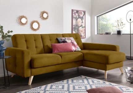 exxpo - sofa fashion, exxpo - sofa fashion Ecksofa, exxpo - sofa fashion Ecksofa »Nappa, kompakt und komfortabel, bequem, zeitloses Design, L-Form« tolle Detailverarbeitung, inkl. Bettfunktion und Bettkasten
